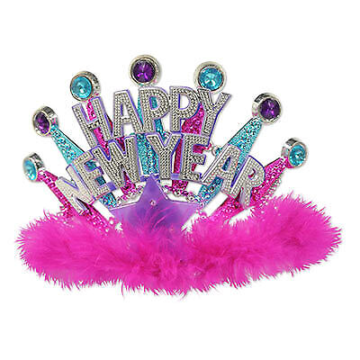 Light-Up Happy New Year Tiara - Shine Bright on New Year's Eve! (3/Pk ...