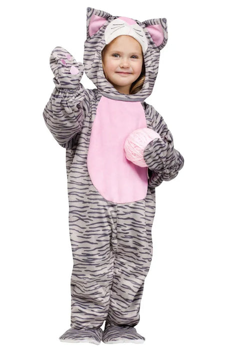 Little Stripe Kitten Cat Toddler Halloween Costume - Size 3T-4T (1/Pk)