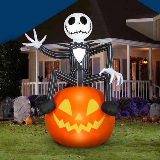 9.5 ft Jack Skellington on Pumpkin Airblown Inflatable