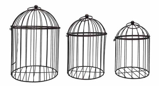 Decorative Metal Birdcages, Set of 3