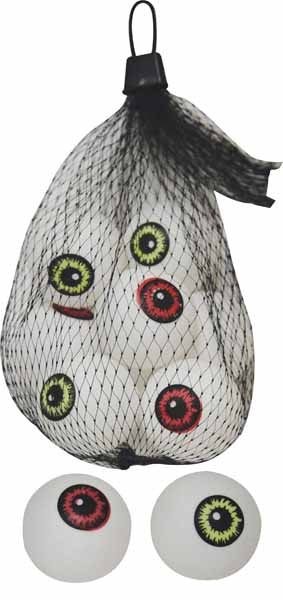 Faux Eyeballs in Mesh Bag, 8 Pieces