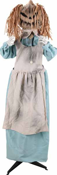 5.5 ft Standing Animated Creepy Jack-o'-Lantern Doll