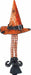Animated Hat with Witch Legs Halloween Decoration