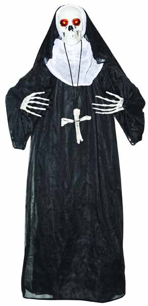 40-Inch Animated Nun Halloween Prop
