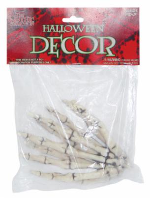 Bag of Hands 4-Inch Halloween Props, 2 Pieces