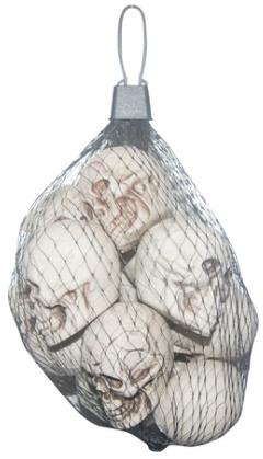 Bag of Skulls Halloween Decorations, 12 Pieces