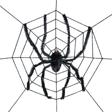 94-Inch Spider Web with Giant Spider Halloween Decoration