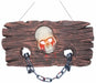 Skull in Stockade Halloween Prop