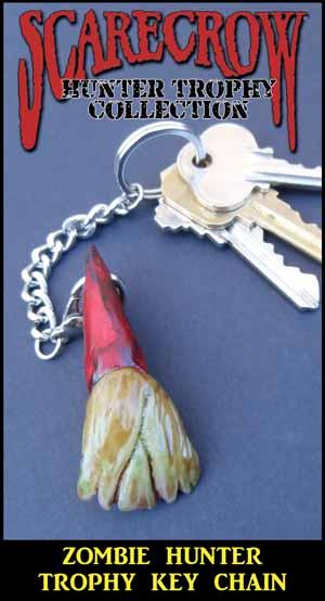 Trophy Zombie Scarecrow Key Chain