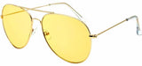 Yellow Lens Aviator Costume Glasses, 12 Pairs