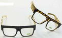 Clear Lens Glasses with Gold Chain Arms, 12 Pairs