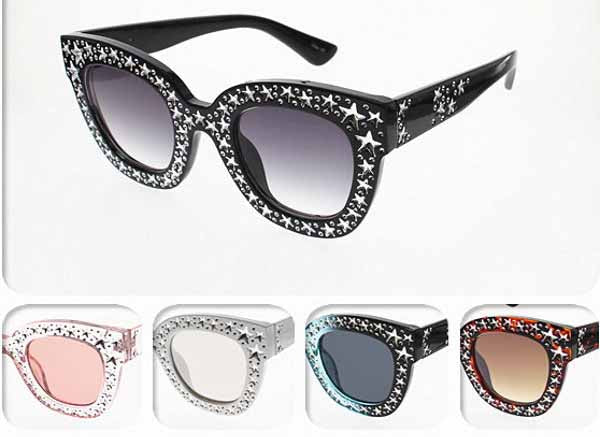 Rock Star Glasses with Stars on Frames, 12 Pairs