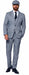 Suitmeister Men's 1920s Gangster Grey Suit, X-Large
