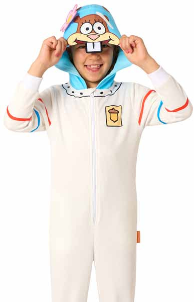 Suitmeister SpongeBob SquarePants Sandy Cheeks Boys' Onesie, Large