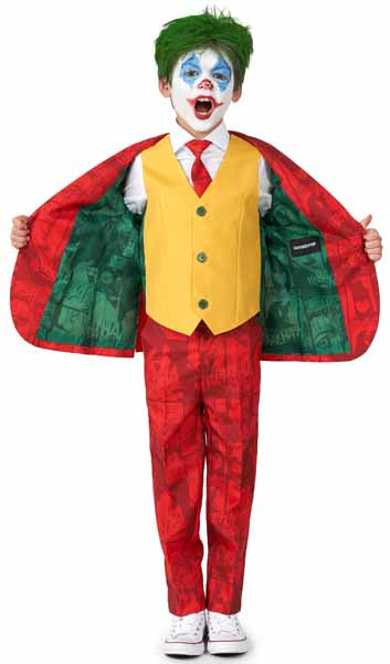 Suitmeister Scarlet Joker Suit for Boys, Medium