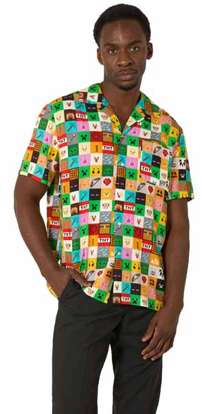 Minecraft Short Sleeve Shirt, Small