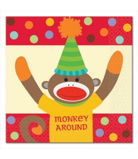 Monkey Business: Fun Monkey Themed Birthday Napkins (3/Pk)