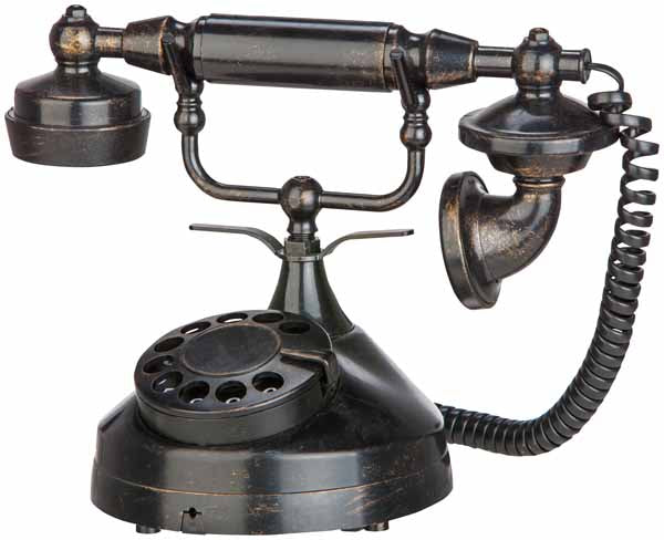 Spooky Victorian Telephone (Black and Gold)