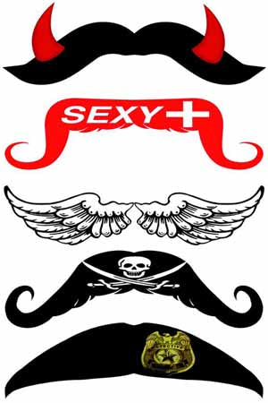 StacheTATS Regular Party Stache Temporary Mustache Tattoo