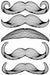 StacheTats Retro Glow Stache Temporary Mustache Tattoo