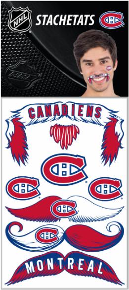 Stachetats Regular Montreal Canadiens Temporary Mustache Tattoos