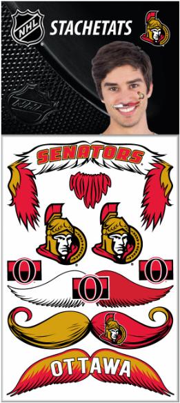Ottawa Senators Stachetats Regular Moustache Tattoos