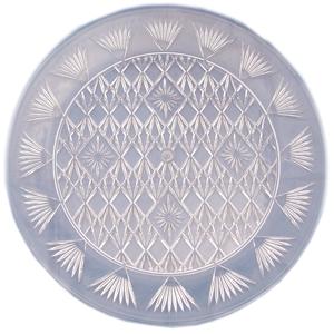 DIAMOND CUT TRAY CLEAR 16" RND 1 PK