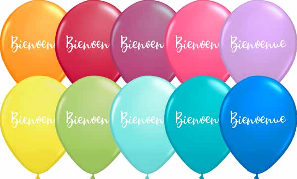 BIENVENUE ALL-OVER 12" LATEX ASST 50/BG