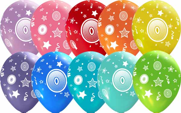 #0 NUMBERS-ALL-OVER 12" TRENDY ASST 50/B