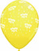 BONNE FETE ALL OVER 12" 50/BAG YELLOW
