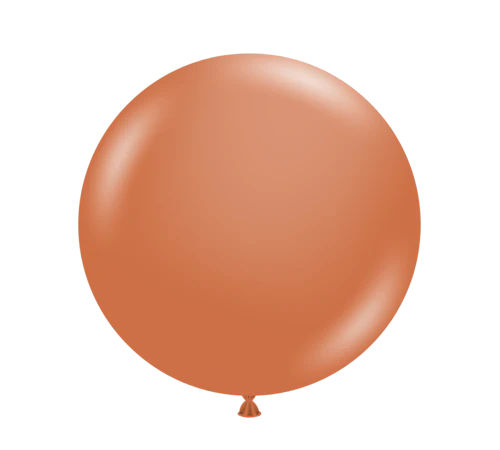 Tuftex Giant Burnt Orange Round Latex Balloons 36" (2/Pk)