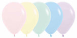 Sempertex 11" Pastel Matte Assorted Latex Balloons, 50 Count
