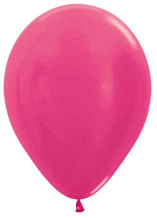 Sempertex 11" Metallic Fuchsia Latex Balloons, 50 Pack