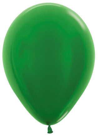 Sempertex 11" Metallic Green Latex Balloons, 50 Count