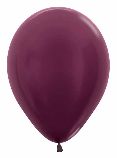 Sempertex 11-Inch Metallic Burgundy Latex Balloons, 50 Count
