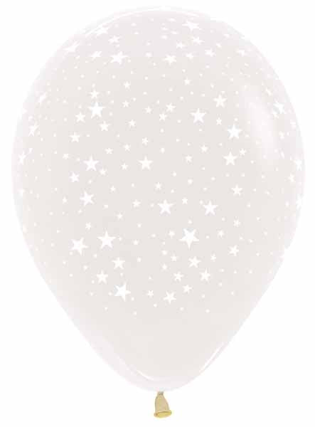 Sempertex 11 Inch Clear Stars Latex Balloons, 50 Count