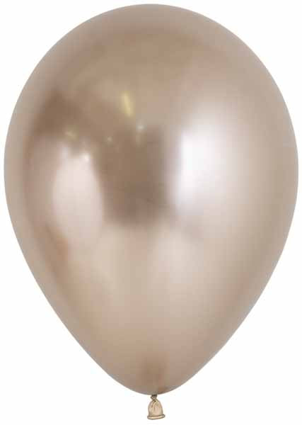 Sempertex 5" Reflex Champagne Latex Balloons, 50 Pack