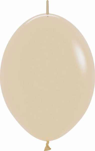 Sempertex White Sand 6-Inch Link-O-Loon Latex Balloons, 50 Count