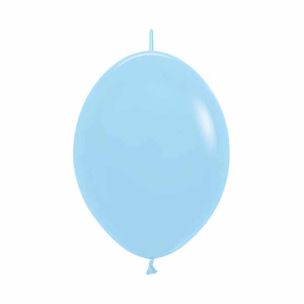 Sempertex Matte Blue 6-Inch Linking Latex Balloons, 50 Count
