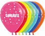 Sempertex Congrats Stars 11-Inch Assorted Latex Balloons, 50 Count