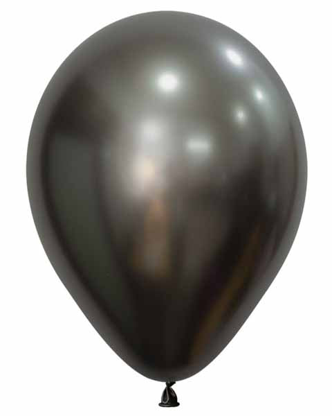 Sempertex 5-Inch Silk Midnight Grey Latex Balloons, 50 Pack