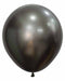 Sempertex 18" Silk Midnight Grey Latex Balloons, 25 Pack