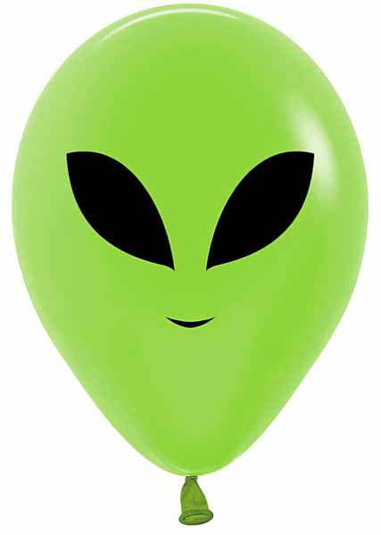 ALIEN FACE NEON GRN 5" SEMPERTEX 50/BG