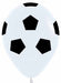 Sempertex 5-Inch White Soccer Ball Latex Balloons, 50 Count