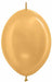 Sempertex Metallic Gold 12" Link-O-Loon Latex Balloons, 25 Pack