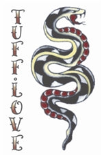 Tinsley Transfers Snake 1940 Vintage Temporary Tattoo