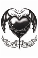 Tinsley Transfers Dead Inside Goth Temporary Tattoo