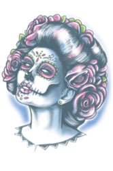 DAY OF THE DEAD TEMP TATTOO SENORAMUERTE