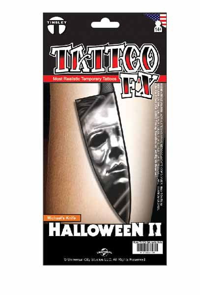 Tinsley Transfers Michael Myers Knife FX Temporary Tattoo