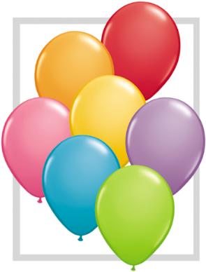 Qualatex 5-Inch Festive Assortment Latex Balloons, 100 Count